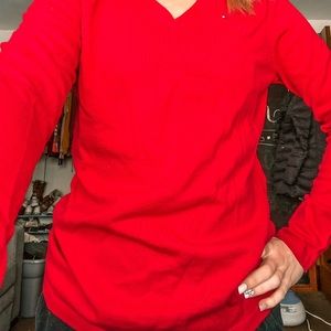 long sleeve V neck